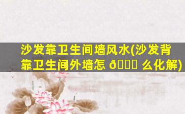 沙发靠卫生间墙风水(沙发背靠卫生间外墙怎 🕊 么化解)